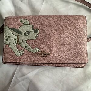 Coach Pink Crossbody Bag with Dalmatian Design Disney 101 Dalmatians